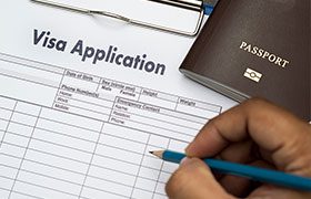 Formulario de solicitud de una visa de inversionista E-2